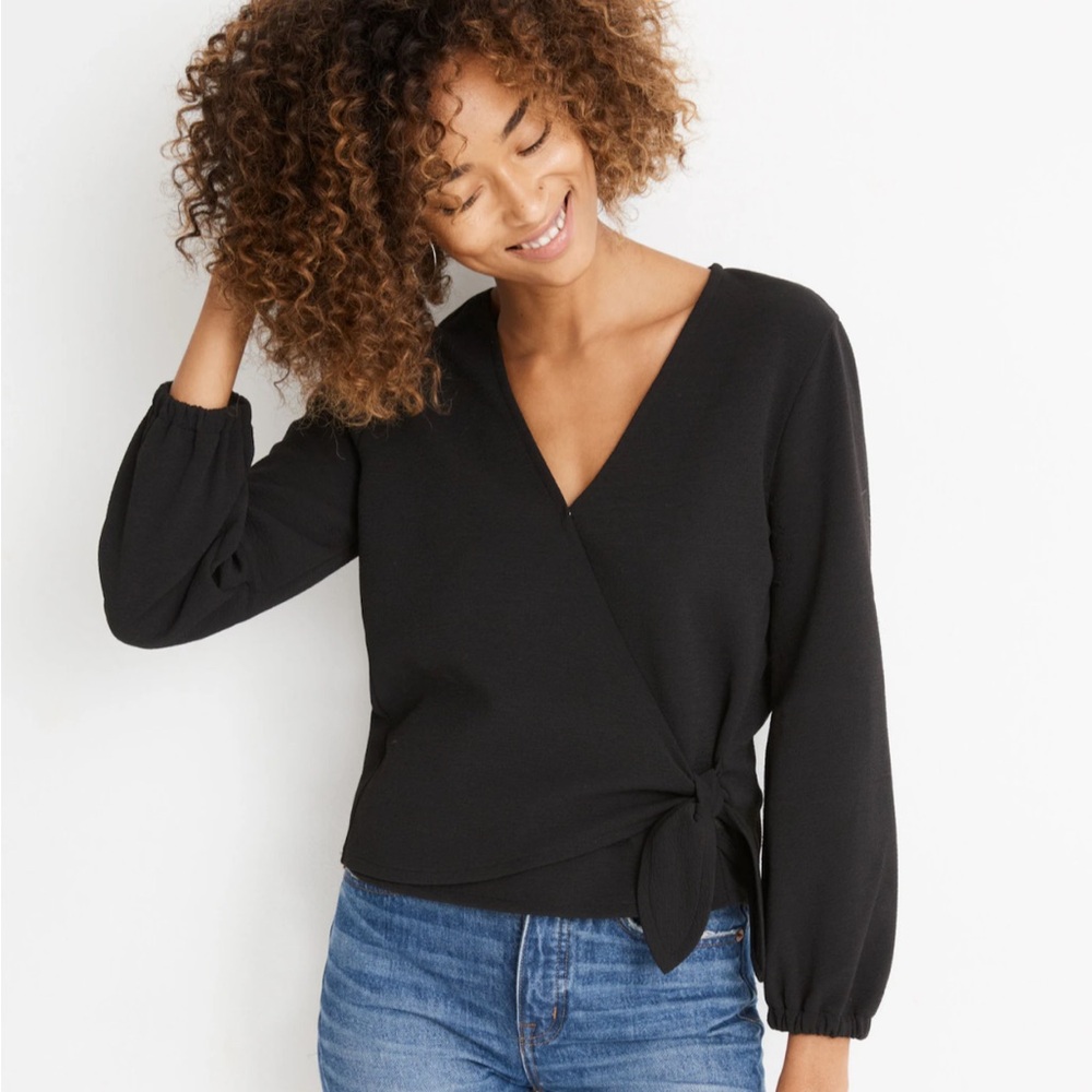 Texture & Thread - Crepe Wrap Top